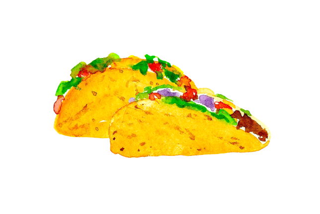 Watercolor tacos
